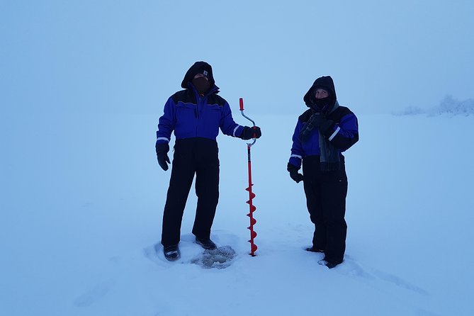 Ice Fishing by Car With Hot Beverages at Pyhä-Luosto - Preparing for the Ice Fishing Adventure