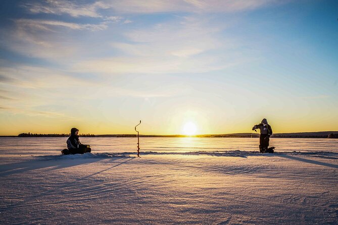 Ice Fishing on a Frozen Lake in Levi - Enhancing the Ice Fishing Experience