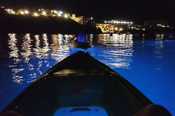 Illuminated Night Kayak From Marriott Frenchmans Cove Dock, US Virgin Islands - Views of Charlotte Amalie Harbour
