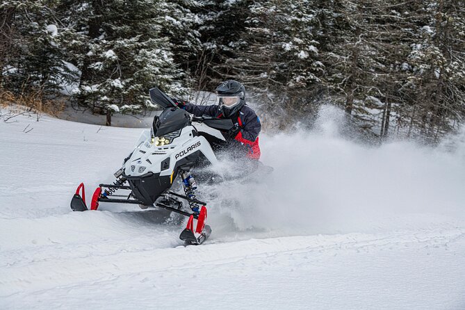 Indy 650 Snowmobile Rental at Action Rentals MT - Exploring the Forested Backcountry