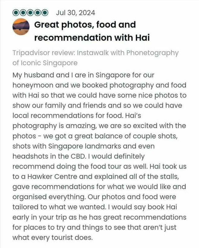 Instawalks of Iconic Singapore Photography Services - The Value of a Personal Photo Experience