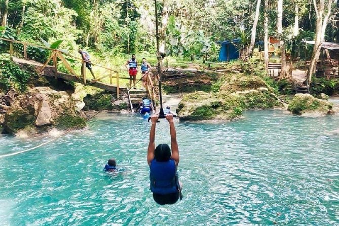 Irie Blue Hole Adventure & Bamboo Blu Beach Club Experience From Falmouth - What to Expect