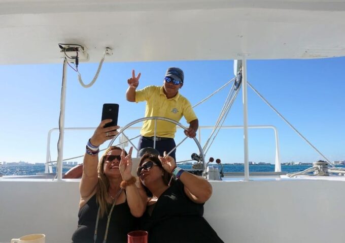 Isla Mujeres: Catamaran Tour With Snorkel, Buffet and Drinks - Optional Spinnaker Activity