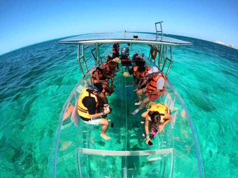 Isla Mujeres: Excursion Crystal Boat Tour at the Caribbean - Marine Life Viewing