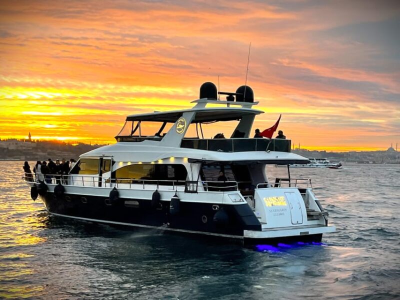 Istanbul: Bosphorus Sunset Yacht Cruise With Live Guide - Key Sites