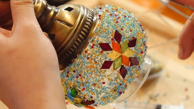 Istanbul: Turkish Mosaic Lamp Workshop - Refreshments Offered