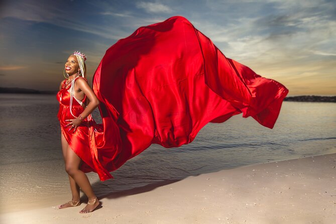 Jamaica Flying Dress - Preparing for the Photoshoot