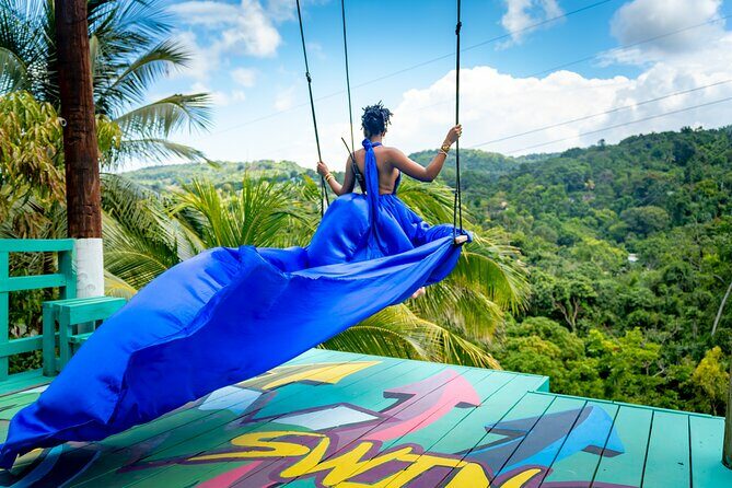 Jamaica Swing Drone Photoshoot with Dress Lunch and Transport - Key Points