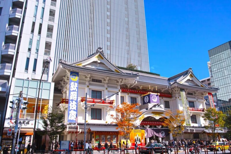 Japanese Traditional Performing Kabuki & Ginza Walking Tour - Shrine Associated With Kabuki