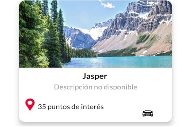 Jasper Self-Guided Routes APP With Audio Guide - Booking and Confirmation