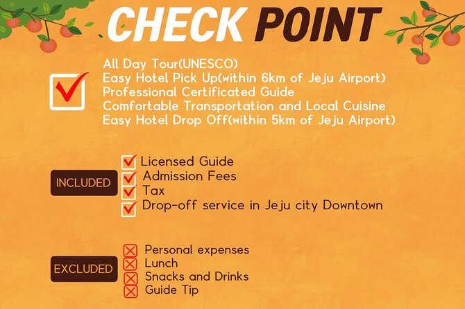 Jeju Island UNESCO Heritage Bus Tour - Inclusions and Pickup Information