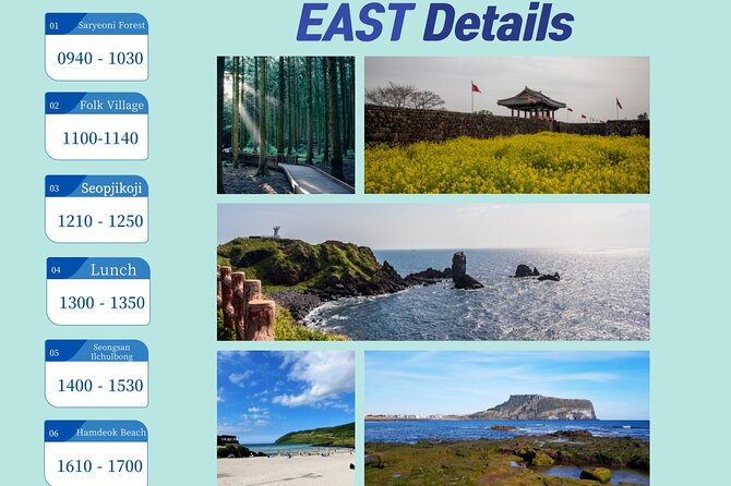 Jeju Island UNESCO Heritage Bus Tour - Eastern Jeju Itinerary Highlights