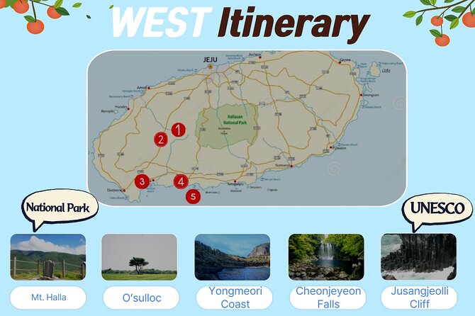 Jeju Island UNESCO Heritage Bus Tour - Western Jeju Itinerary Highlights