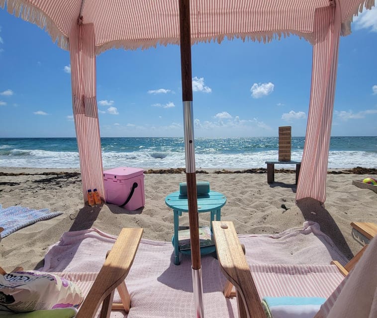 Juno Beach: All-Inclusive Beach Day Cabana Rental - Cabana Setup and Amenities