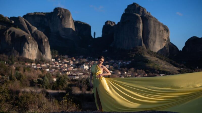 Kalabaka: Meteora Flying Dress Photoshoot - Celebrating the Beauty of Life