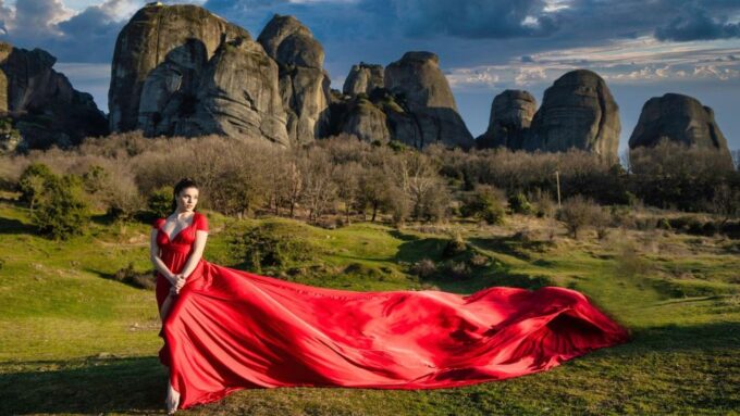 Kalabaka: Meteora Flying Dress Photoshoot - Photos to Keep and Cherish
