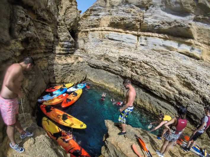 Kayak Route Cala Blanca, in Dins, Sardinera, Portixol Island - Key Points