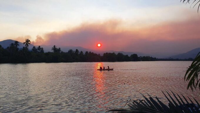 Kayak Trip Around Green Cathedral, Swim, Reflection Sunset - Witnessing the Stunning Sunset