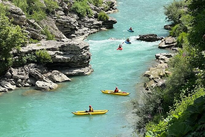 Kayaking in Vjosa River,Albania Kayak Permet,Gjirokaster (ARG) - Location and River