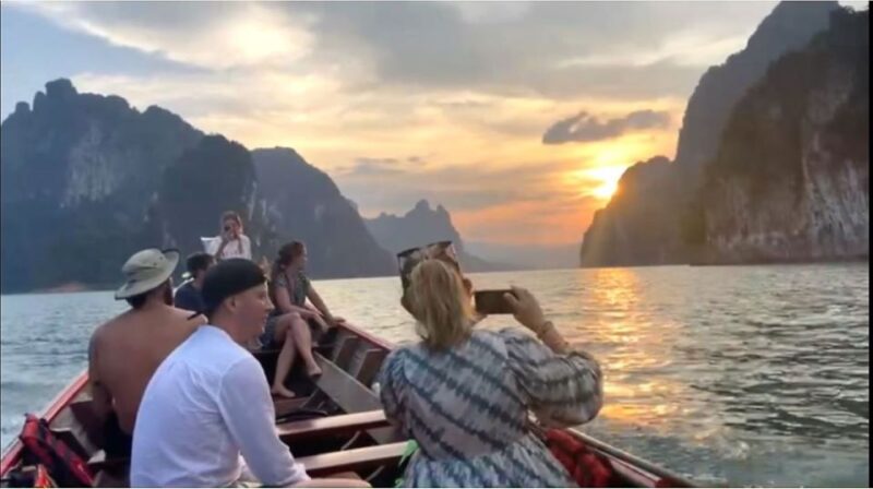 Khao Lak: Cheow Lan Lake Romantic Sunset Cruise With Drinks - Onboard Experience