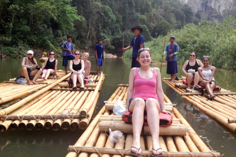 Khao Lak: Khao Sok Bamboo Rafting and Elephant Bathing Trip - Bamboo Rafting Experience