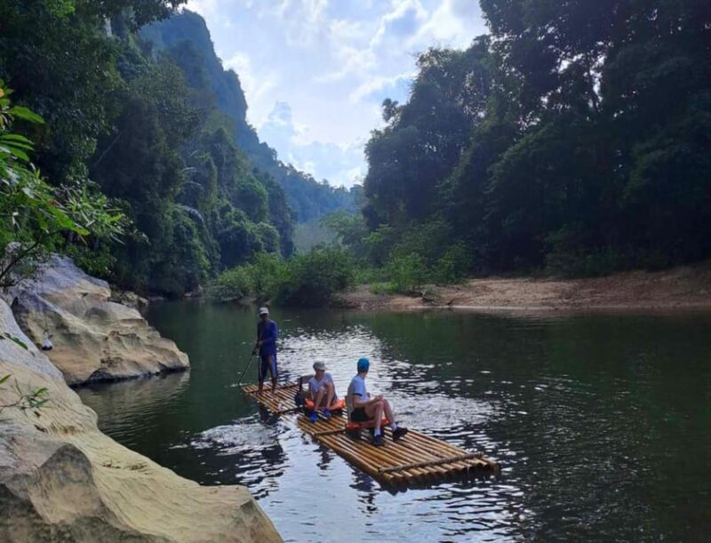 Khao Sok: Private Bamboo Rafting & Jungle Cave Temple Tour - Floating Down the River