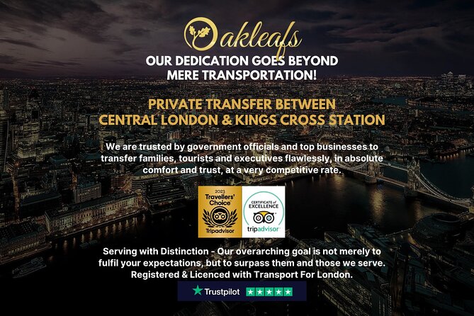 Kings Cross Station – Chauffeur/ Taxi - To & From Central London - Key Points