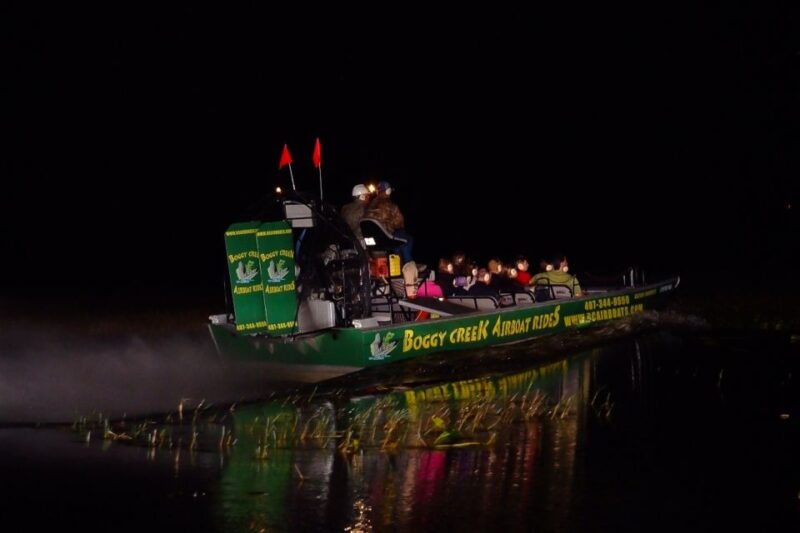 Kissimmee: Boggy Creek Airboats Adventures Night Tour Ticket - Inclusions