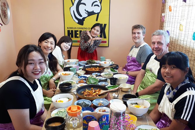 Korean Cooking Class With Full-Course Meal & Local Market Tour in Seoul - Hanjeongsik Dinner With Homemade Dishes