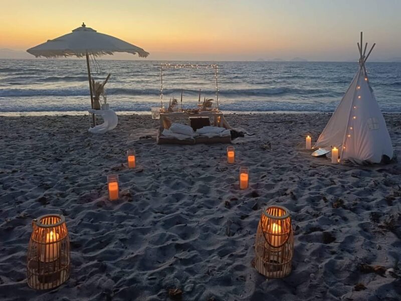 Kos- Wedding Proposal on the Beach - Romantic Beach Setup