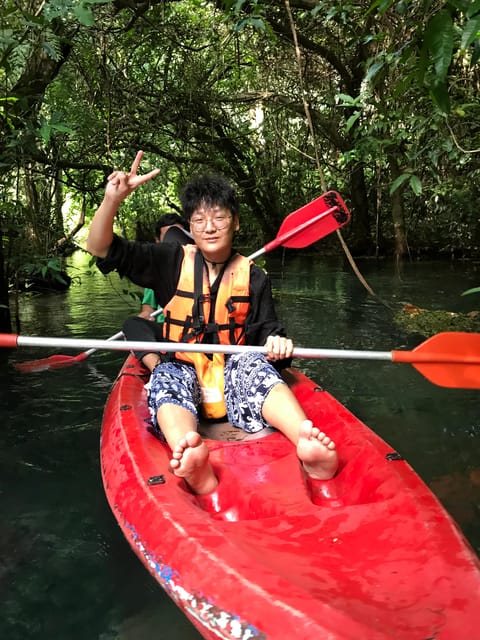 Krabi: Amazon Klong Srakaew Kayaking And Elephant Feeding - Encounters With Birds, Sheep, and Fish