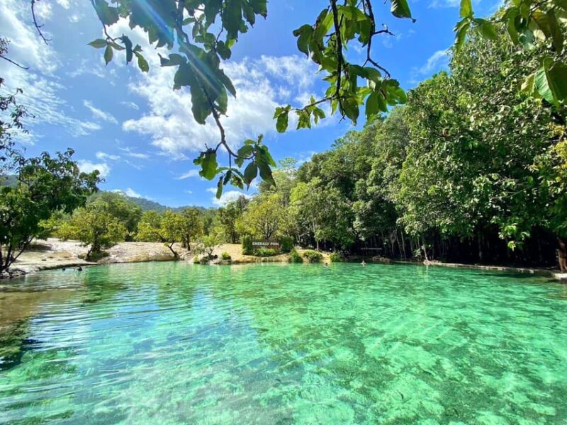 Krabi: Explore Tham Khlang Cave and Blue Lagoon Adventure - Swimming in the Blue Lagoon