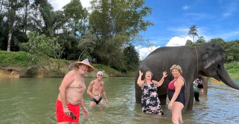 Krabi: Khao Sok Elephant Rescue Center & Bamboo Raft Paddle - Bamboo Rafting Experience