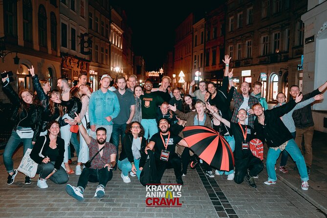 Krakow Animals Nightlife Tour With 1 Hr of Unlimited Alcohol and 4 Clubs/Pubs - Meeting Time and Pickup Information