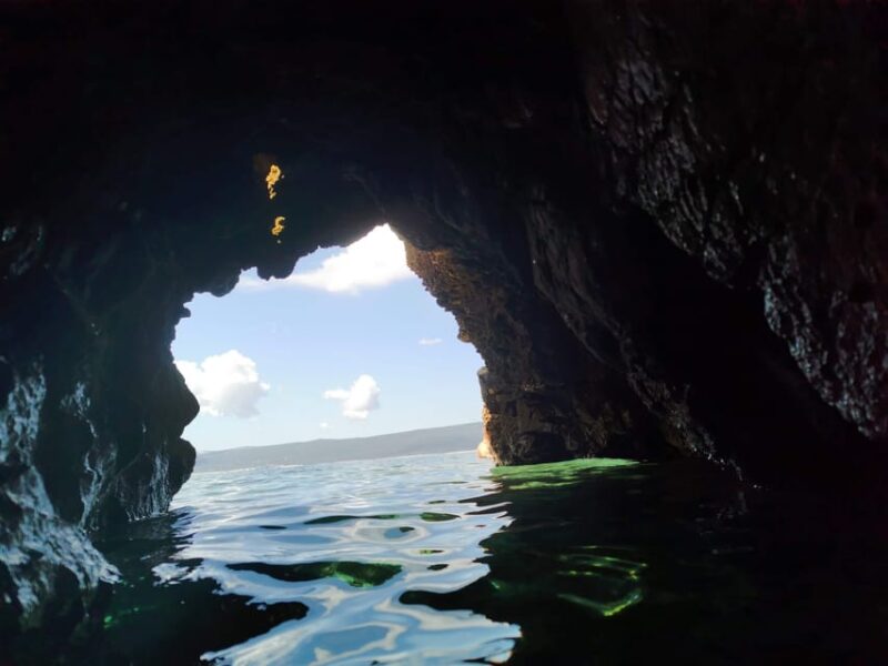 Krk: Krušija Bay, Blue Cave, and Golden Beach Boat Trip - Exploring the Blue Cave