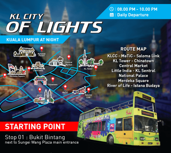 Kuala Lumpur: City Of Light Hop-On, Hop-Off Bus Tour - Key Points
