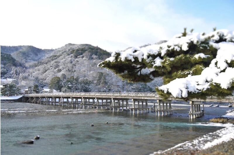 Kyoto: Arashiyama Walking Tour With Tea and Foot Bath - Crossing the Iconic Togetsukyo Bridge