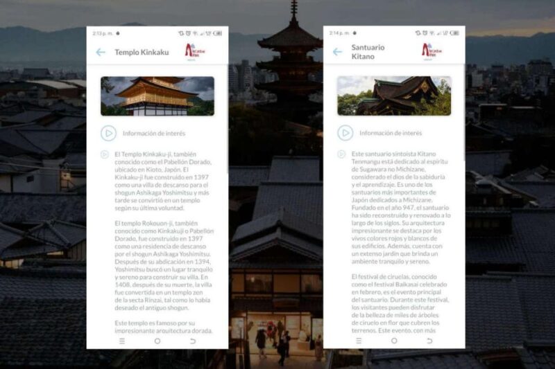 Kyoto Self-Guided Tour App With Multi-Language Audioguide - Tour Sections