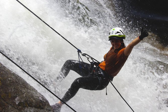 La Cuba WATERFALL RAPPELLING and La Planta GIANT NATURAL POOL From MEDELLIN - Waterfall Rappelling Experience