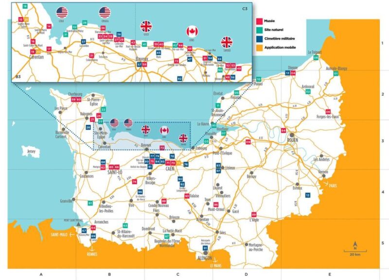 Landing Beaches: Departure Deauville, Honfleur, Le Havre - Visiting Omaha Beach