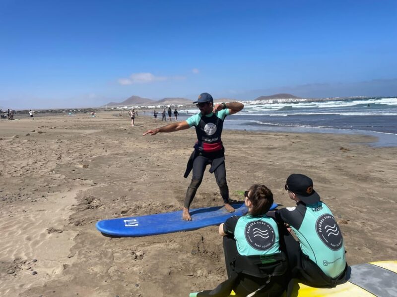 Lanzarote: Dynamic Surf Lessons With Friends or Private Lessons in Famara - Location and Booking Information