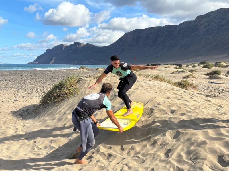Lanzarote: Dynamic Surf Lessons With Friends or Private Lessons in Famara - Beginner or Advanced Surfers Welcome