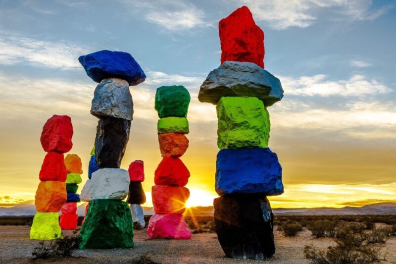 Las Vegas: Mojave, Red Rock Sign and 7 Magic Mountains Tour - Highlights and Experiences