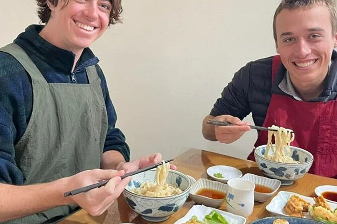 Learn to Make Home Style Tempura Udon and Gyoza - Making Tempura Udon
