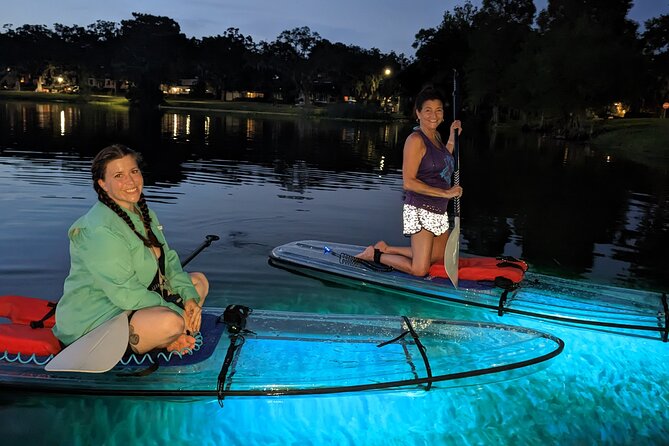 LED Glow in the Dark Clear Kayak or Clear Paddleboard in Paradise - Inclusions