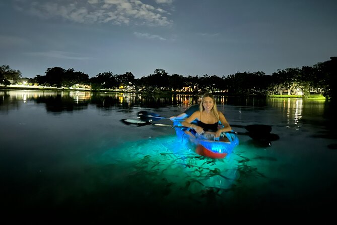LED Glow in the Dark Clear Kayak or Clear Paddleboard in Paradise - Meeting and Pickup
