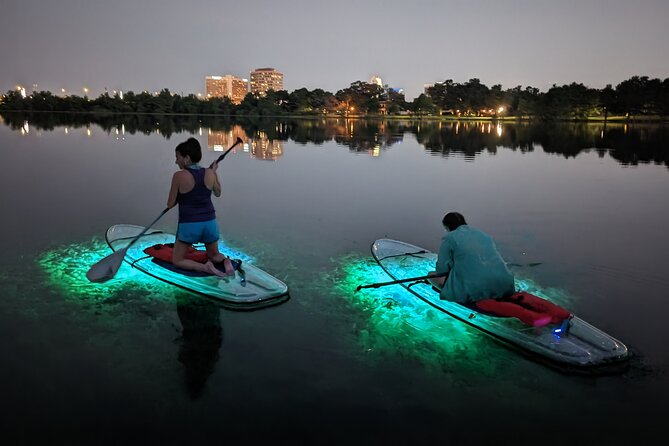 LED Glow in the Dark Clear Kayak or Clear Paddleboard in Paradise - Scenic Lake Ivanhoe