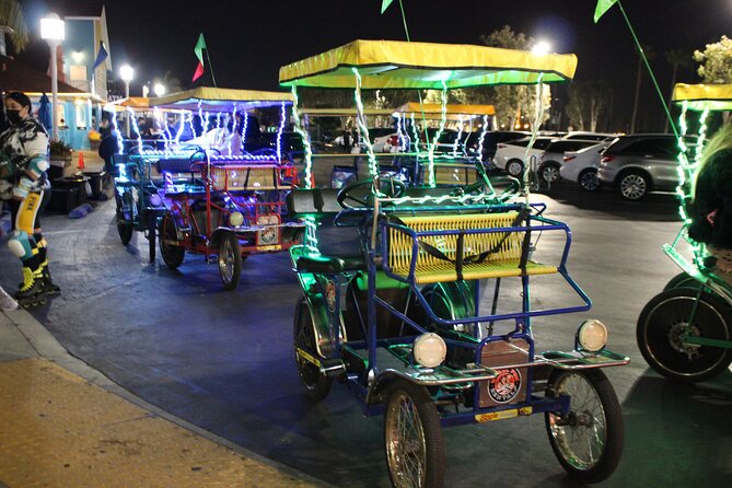 LED Illuminated Surrey Night Rides in Long Beach Shoreline Village - Exploring Shoreline Village at Night