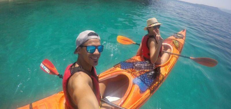Lefkada: Hidden Blue Cave Kayak Trip With Lunch & Fruits - Pickup and Drop-off