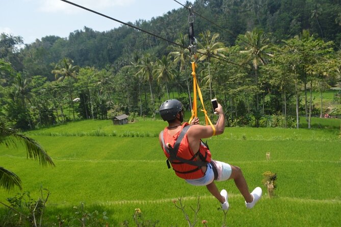 (Less Stairs) Bali Telaga Waja Rafting & Zipline - Lunch, Transfer - Waterfall Photography Opportunities